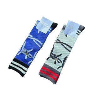 NWT Set of 2 Vivienne Westwood Crew Socks - Multi Color